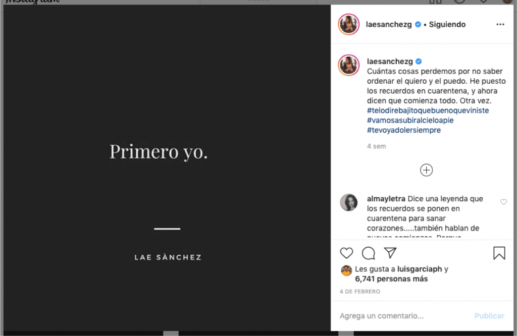 Lae Sánchez: poesía en instagram