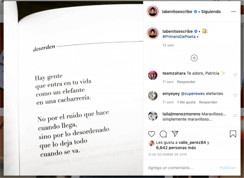 Patricia Benito: poesía en instagram